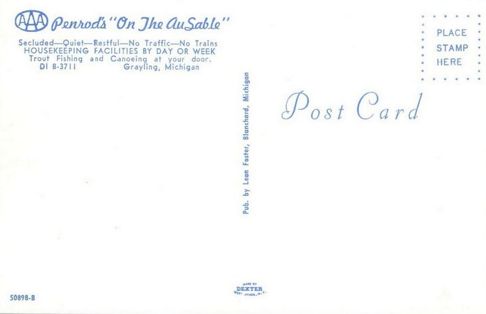 Penrods on Au Sable - Old Postcard